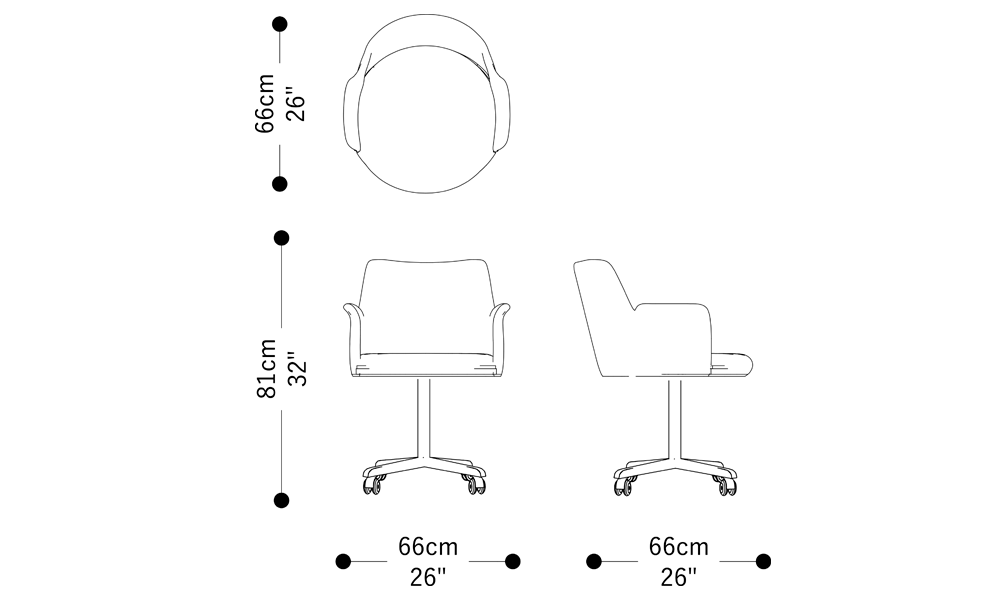Image of the main dimensions of the product